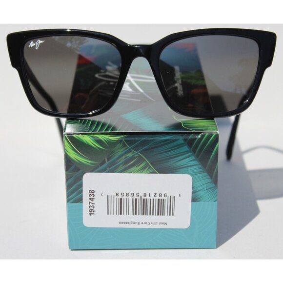 MAUI JIM Kuo POLARIZED Sunglasses 884-02 Black/Neutral Gray NEW Cat Eye Italy main image 3